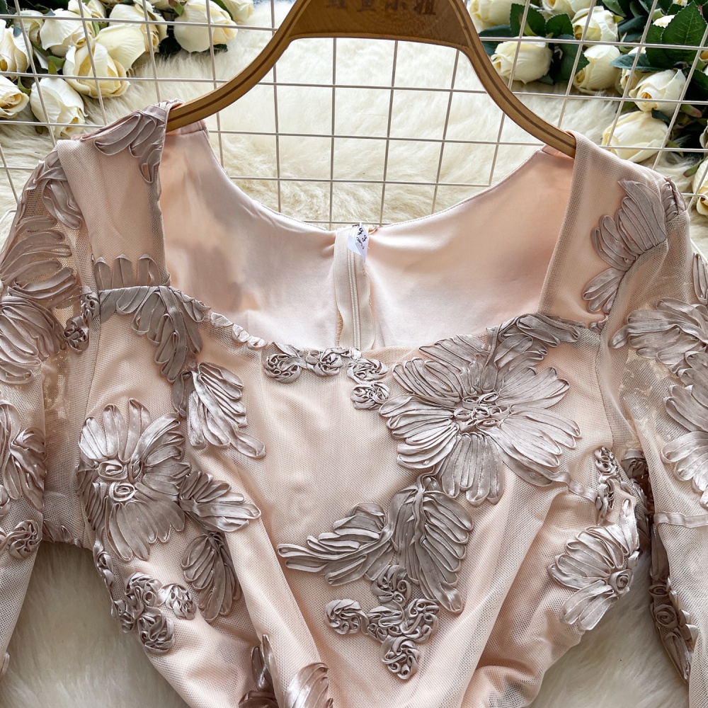 Lace autumn formal dress European style dress for women