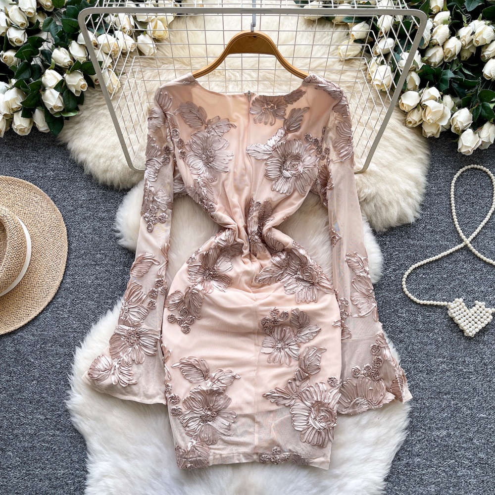 Lace autumn formal dress European style dress for women