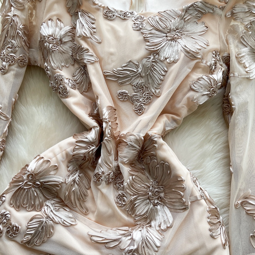 Lace autumn formal dress European style dress for women