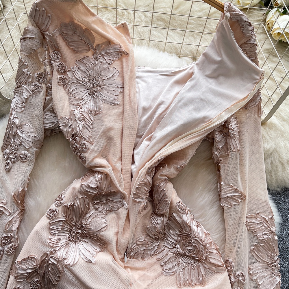 Lace autumn formal dress European style dress for women