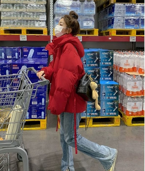 Short loose hooded cotton coat slim winter black coat