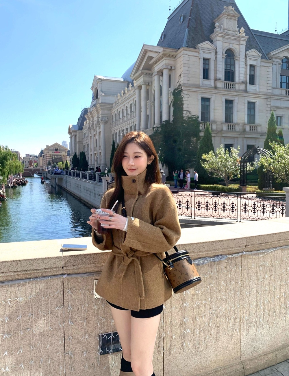 Temperament woolen coat woolen overcoat for women