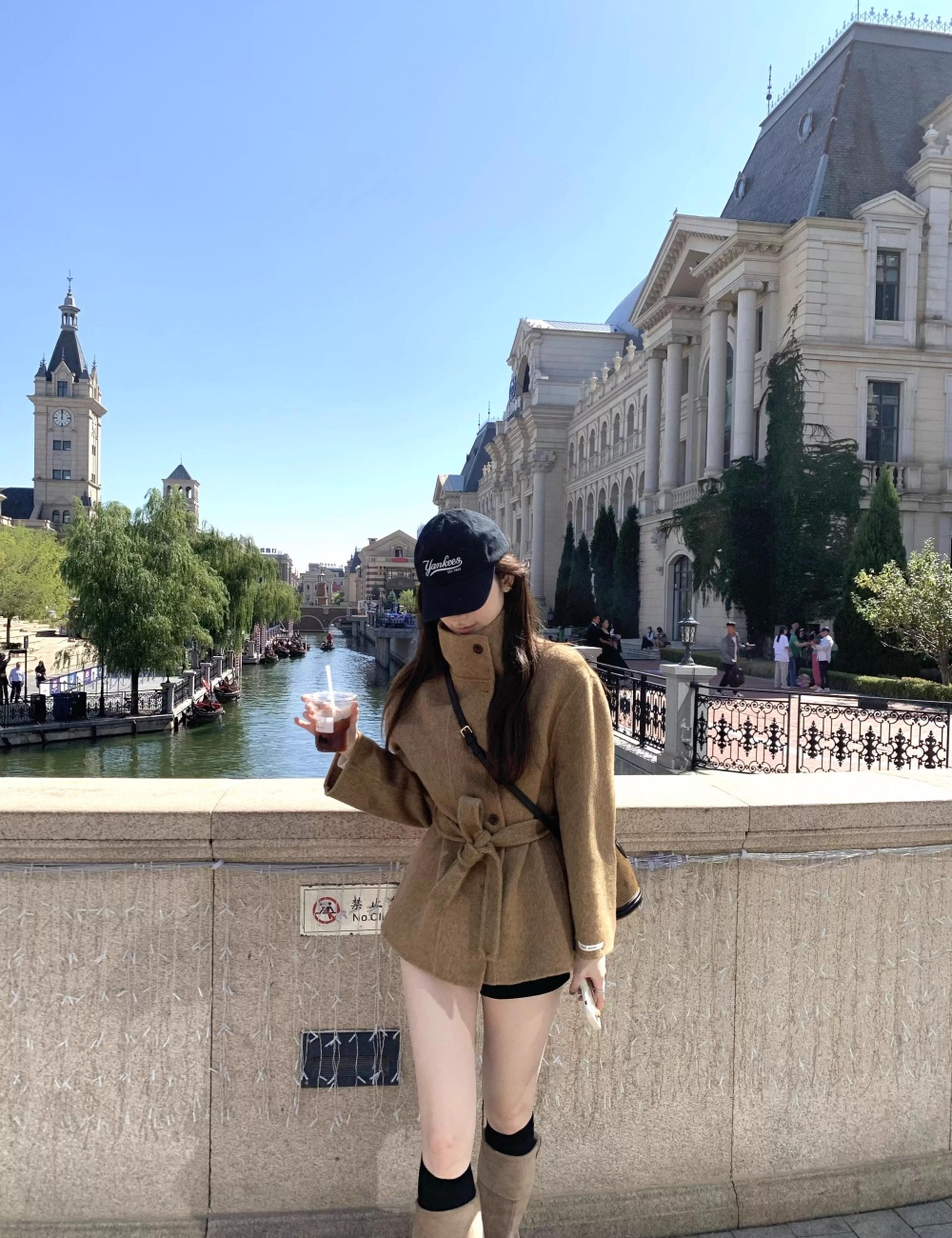 Temperament woolen coat woolen overcoat for women