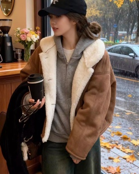 Winter elmo fur coat lambs wool coat