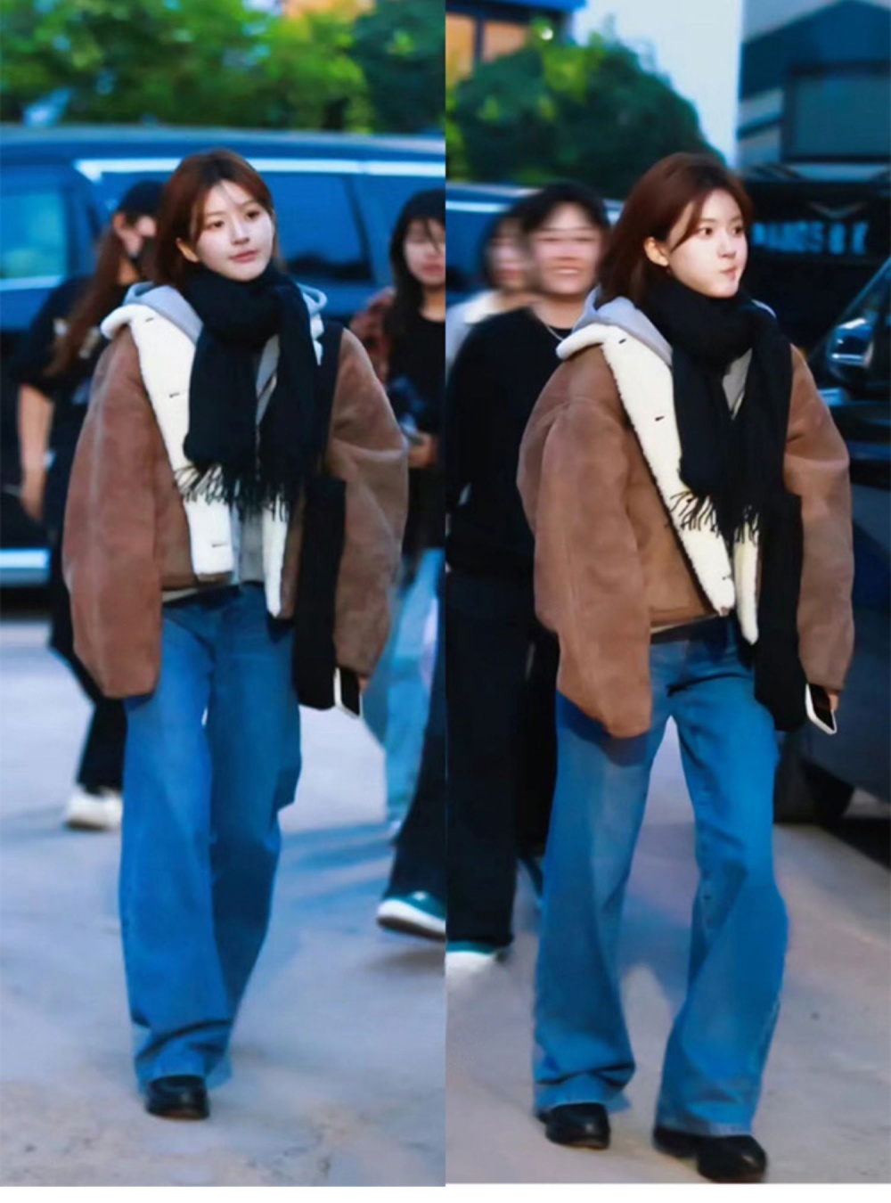 Winter elmo fur coat lambs wool coat