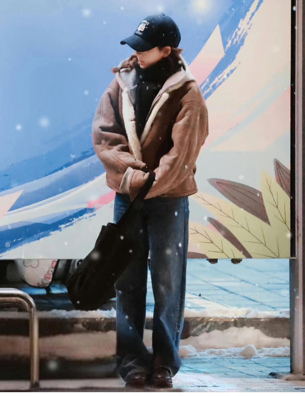 Winter elmo fur coat lambs wool coat