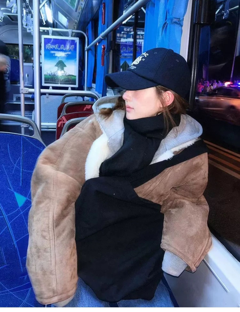 Winter elmo fur coat lambs wool coat