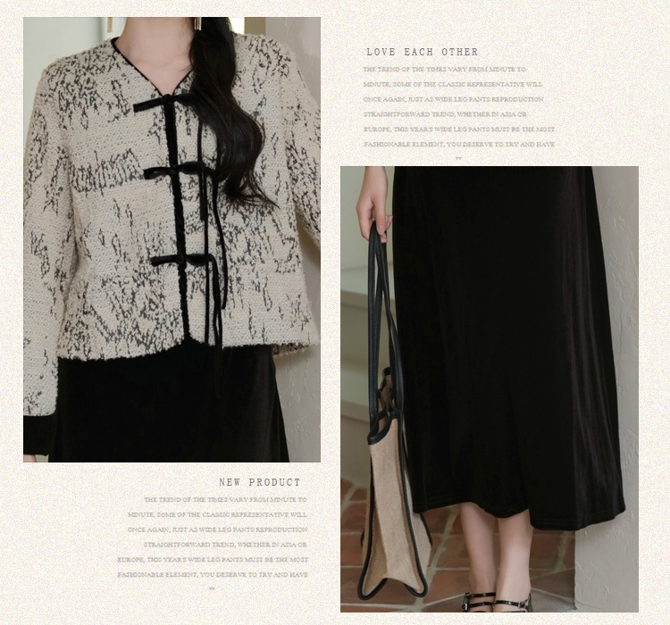 Sleeveless dress thick coat a set for women