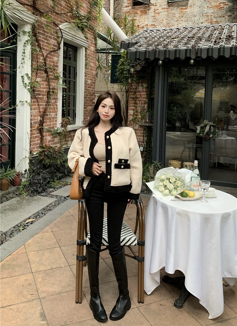 Mixed colors autumn and winter tops chanelstyle jacket