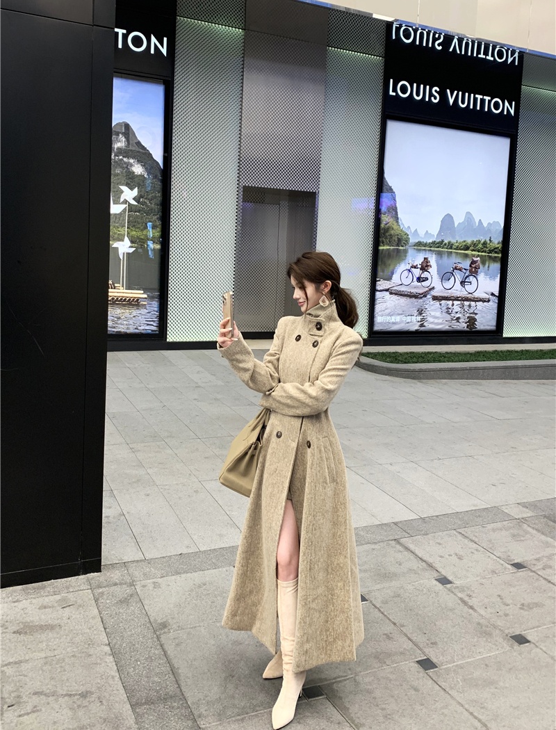 Temperament woolen coat overcoat for women