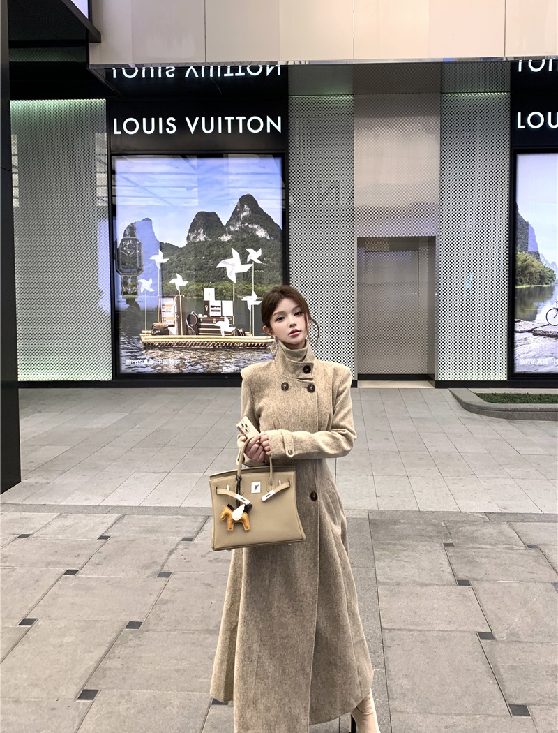 Temperament woolen coat overcoat for women