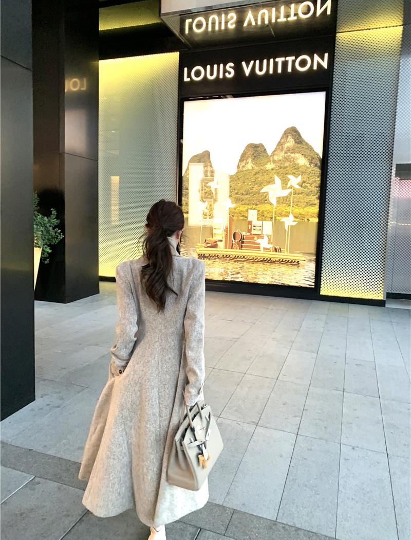 Temperament woolen coat overcoat for women