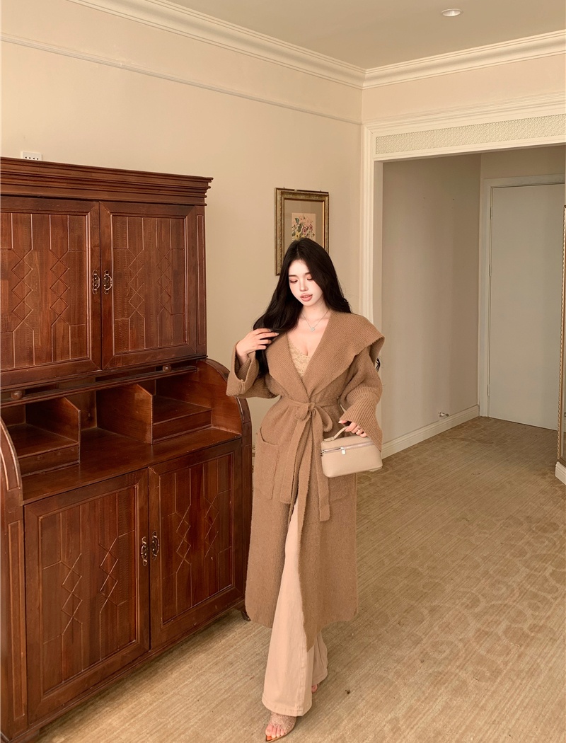 Temperament enticement tops long frenum sweater