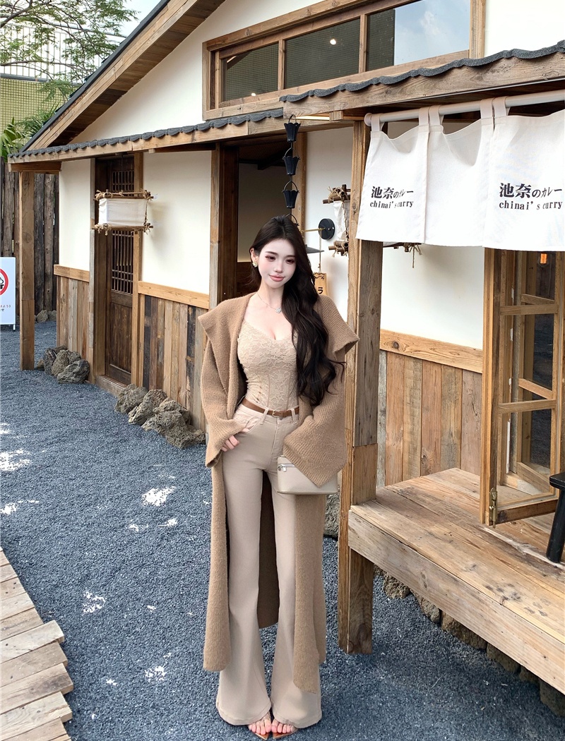 Temperament enticement tops long frenum sweater