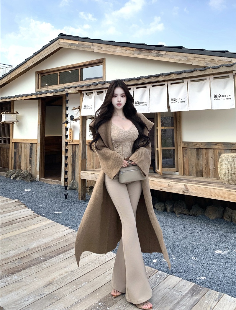 Temperament enticement tops long frenum sweater