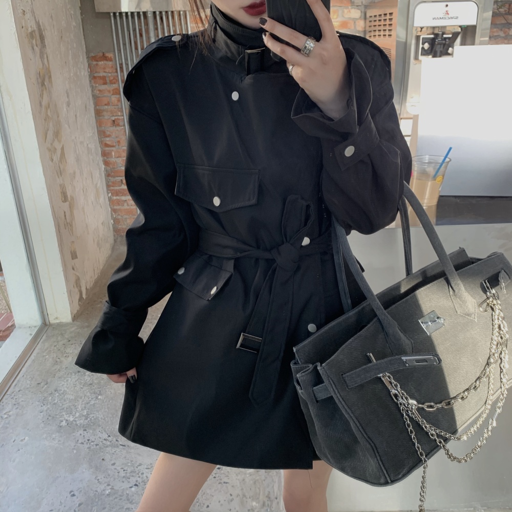 Fashion windbreaker Korean style coat for women