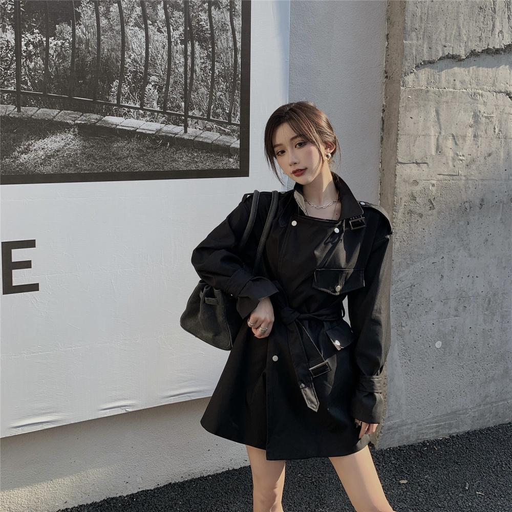 Fashion windbreaker Korean style coat for women