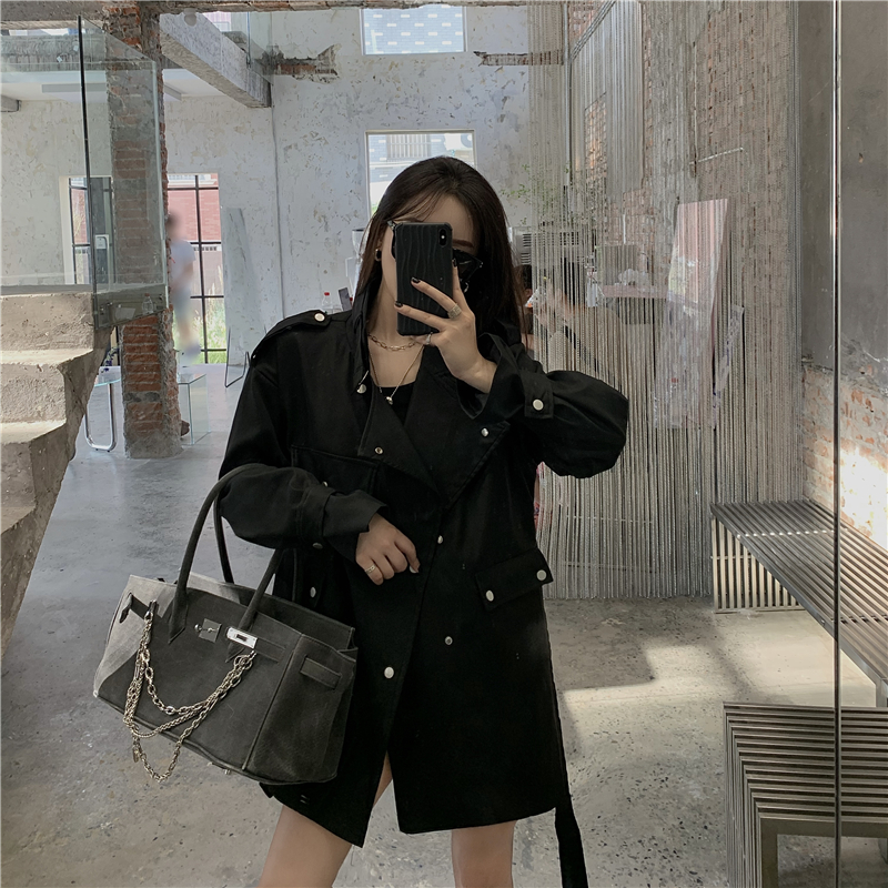 Fashion windbreaker Korean style coat for women