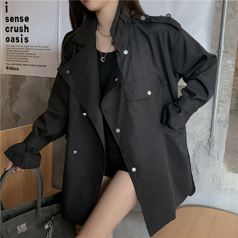 Fashion windbreaker Korean style coat for women