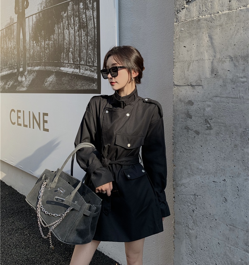 Fashion windbreaker Korean style coat for women