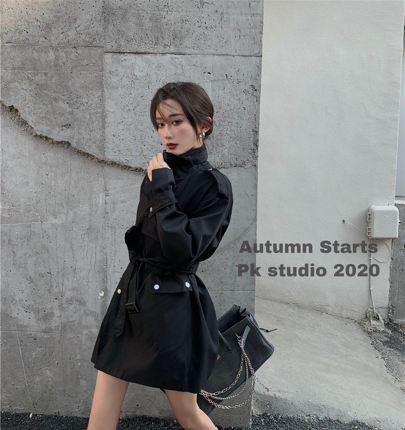 Fashion windbreaker Korean style coat for women