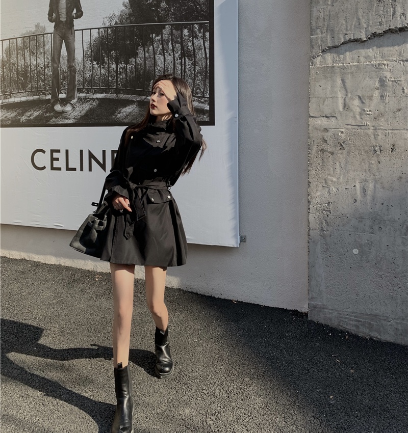 Fashion windbreaker Korean style coat for women