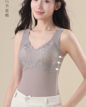 With chest pad sueding underwear sling tops for women