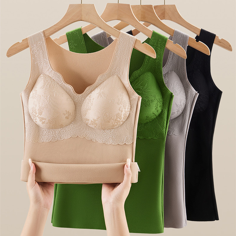 With chest pad sueding underwear sling tops for women