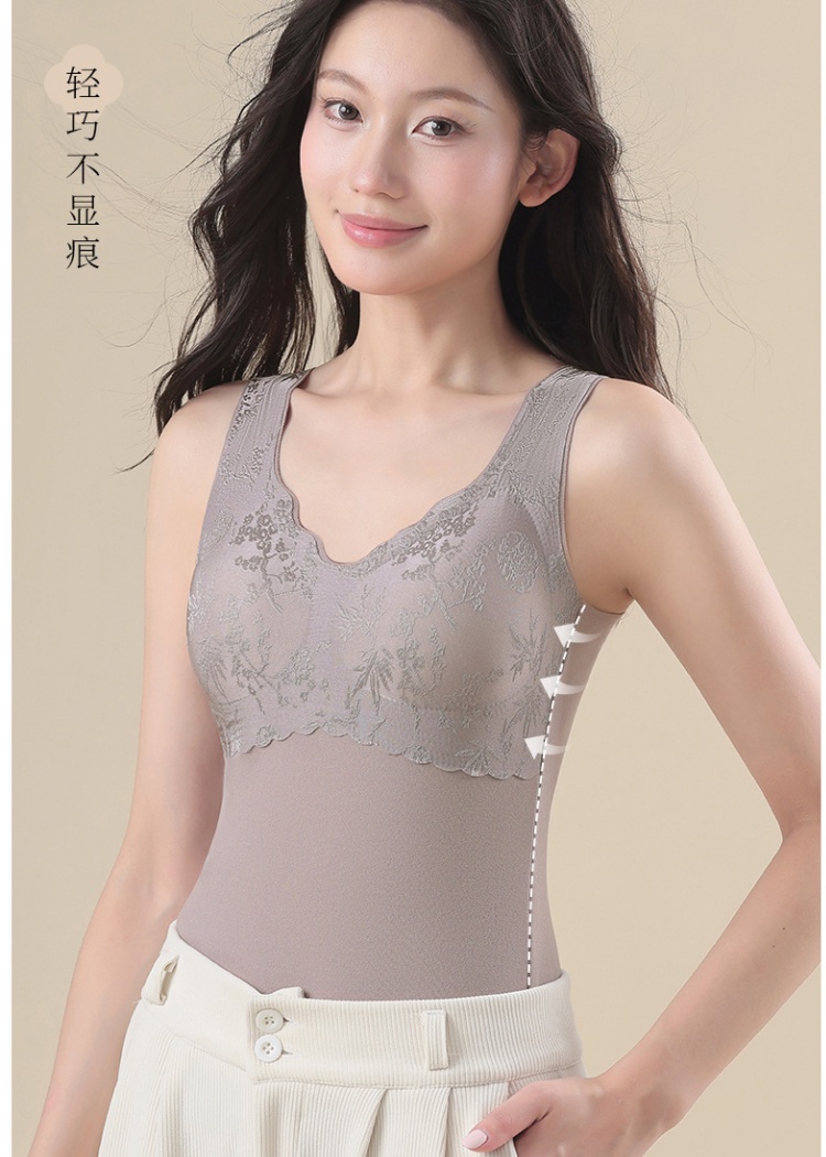 With chest pad sueding underwear sling tops for women
