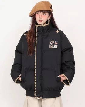 Retro national style jacket winter loose cotton coat