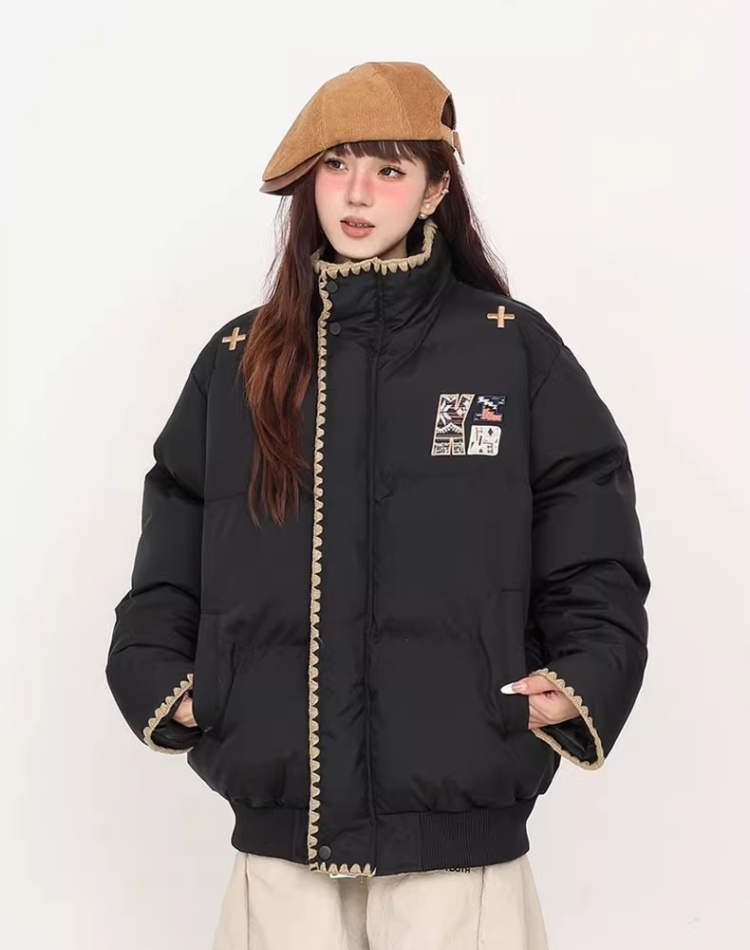 Retro national style jacket winter loose cotton coat