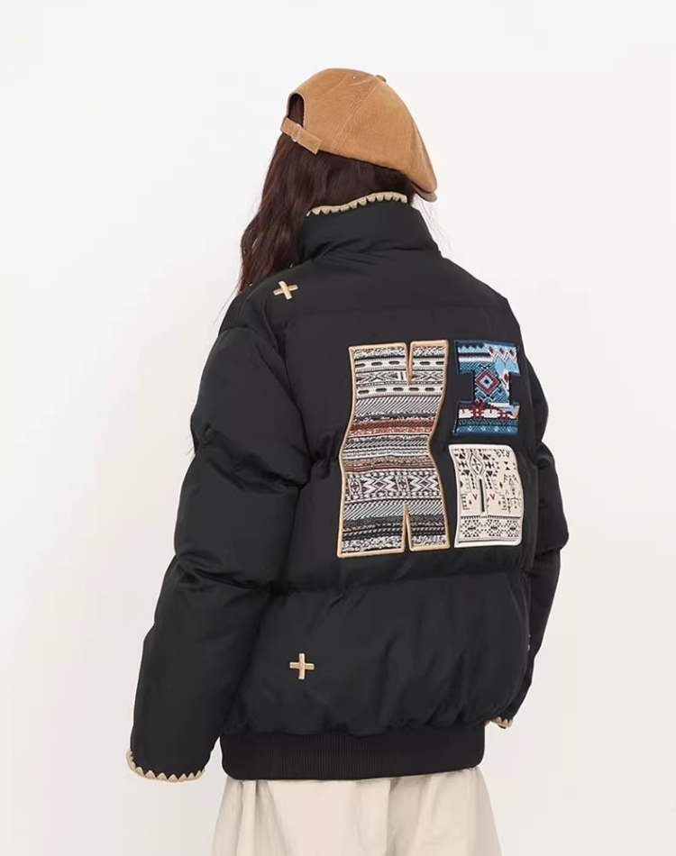 Retro national style jacket winter loose cotton coat