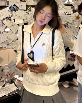 American style Casual sweater slim tops for women