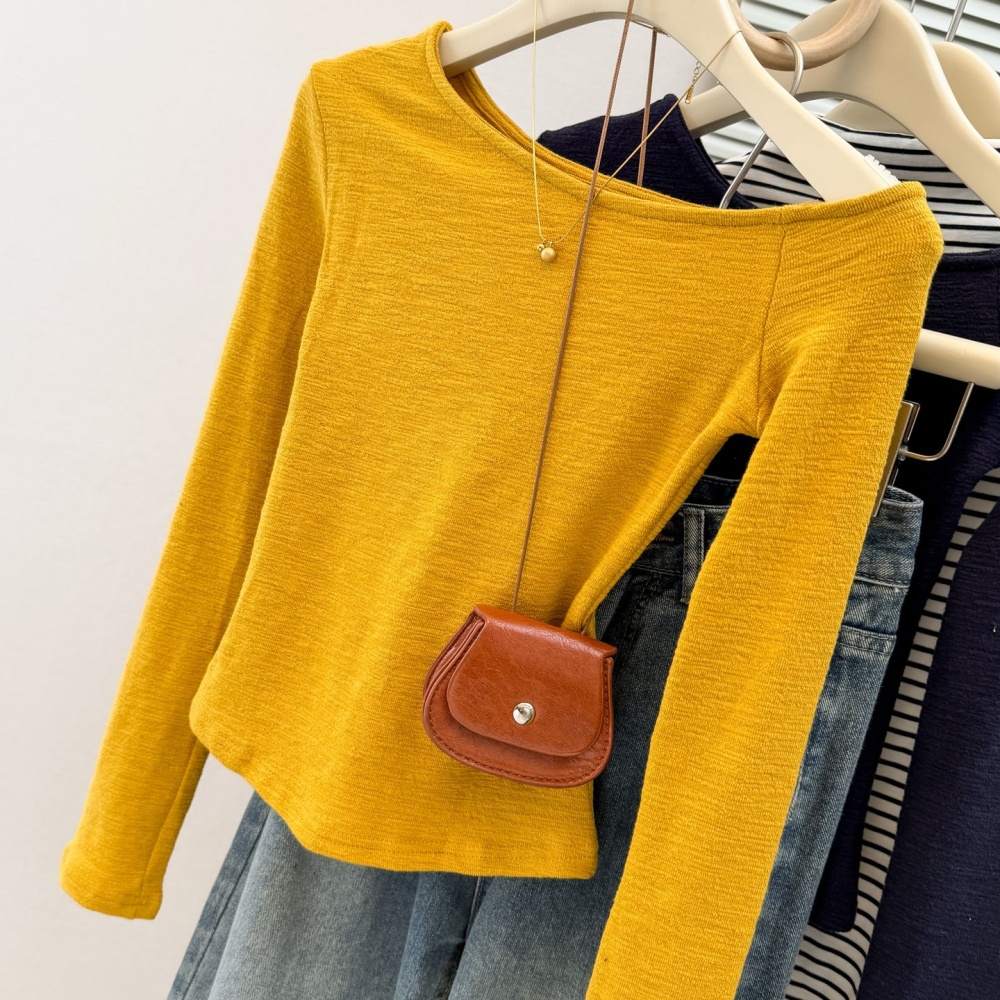 Unique inside the ride tops autumn slim T-shirt