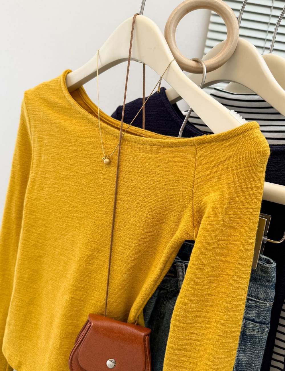 Unique inside the ride tops autumn slim T-shirt