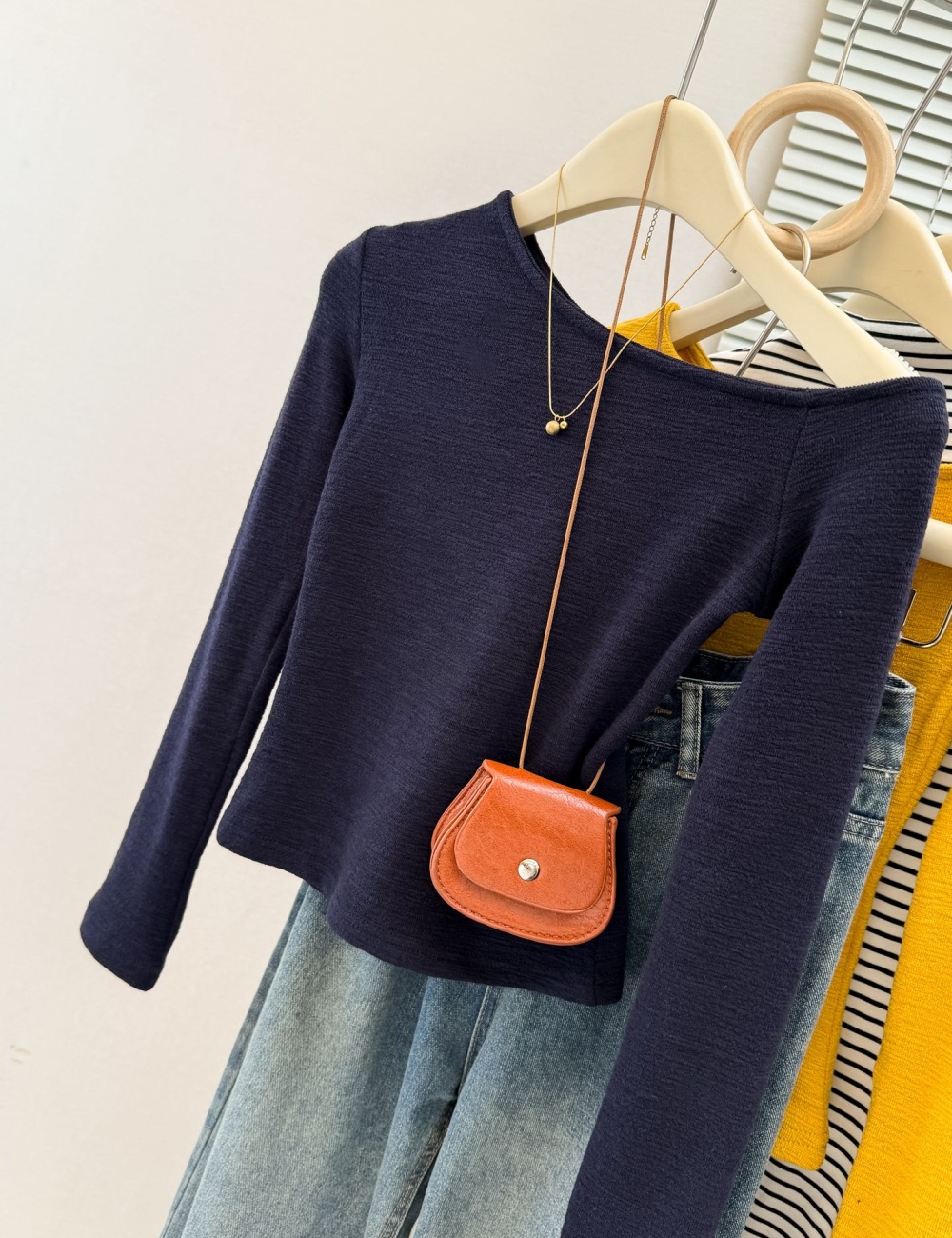 Unique inside the ride tops autumn slim T-shirt