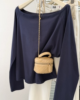 Korean style T-shirt bottoming shirt for women