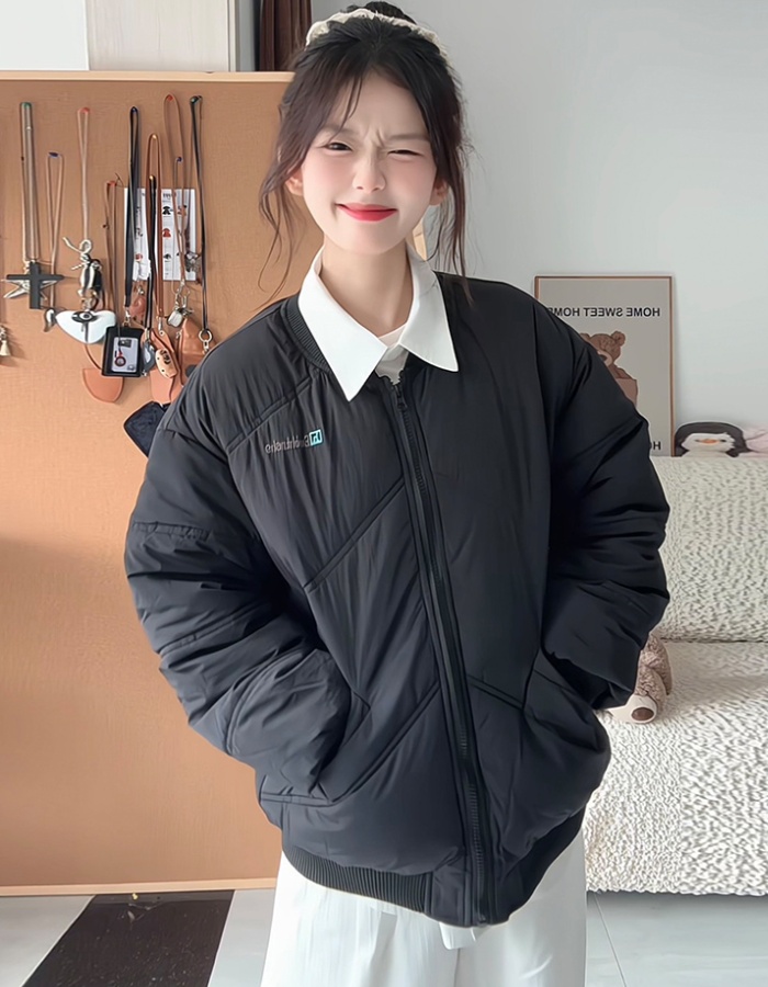 Thermal loose cotton coat all-match coat for women