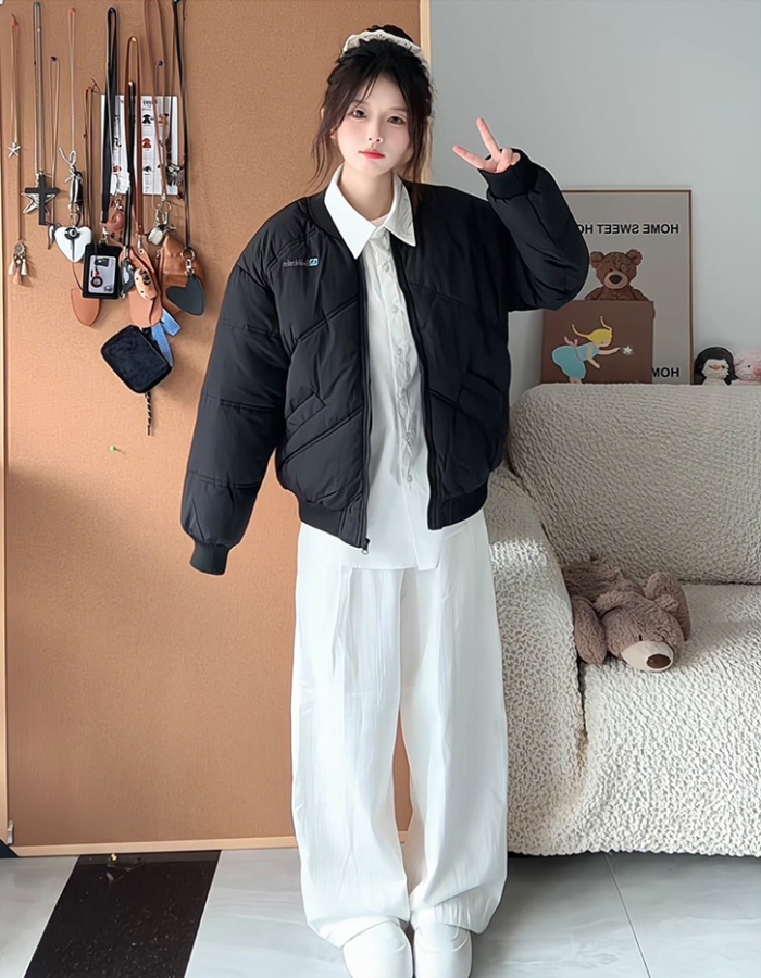 Thermal loose cotton coat all-match coat for women