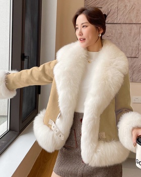 Autumn and winter fur coat down coat for women