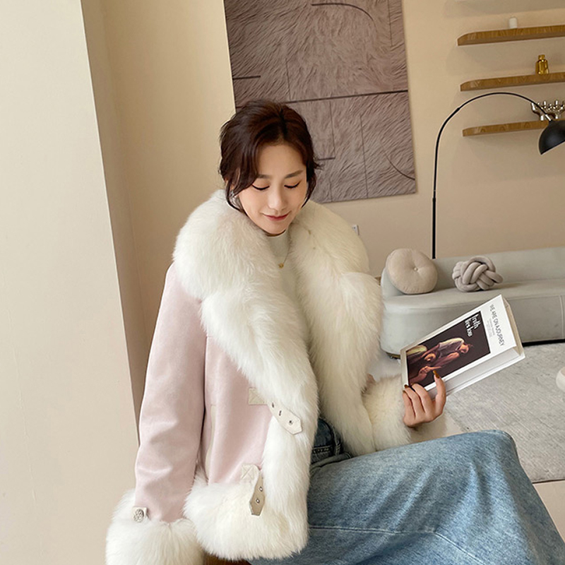 Autumn and winter fur coat down coat for women