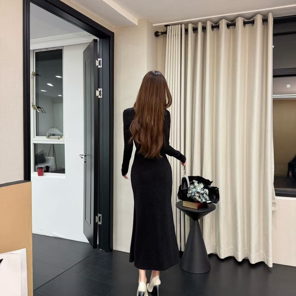 Autumn and winter package hip long dress for women