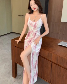 Elegant pinched waist light enticement spicegirl dress