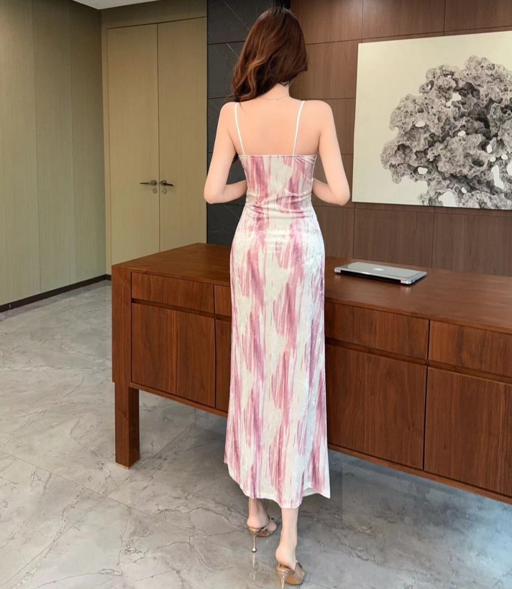 Elegant pinched waist light enticement spicegirl dress