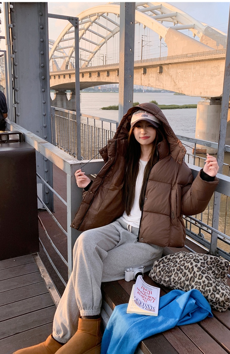 Thick winter coat short cotton coat for women