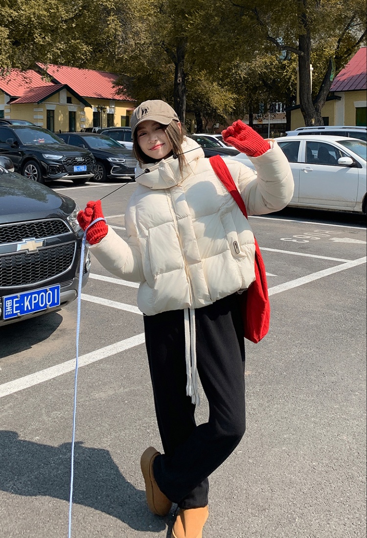 Thick winter coat short cotton coat for women