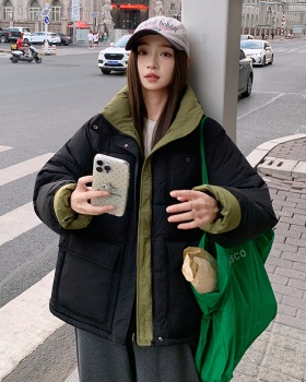 Commuting mixed colors cotton coat fashion coat