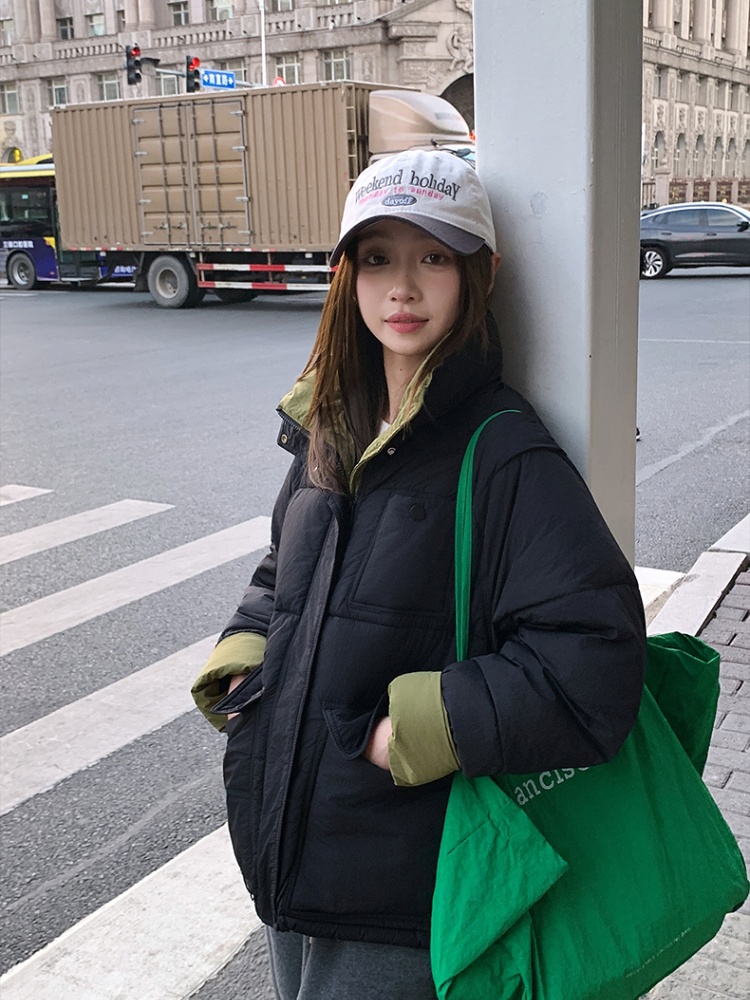 Commuting mixed colors cotton coat fashion coat