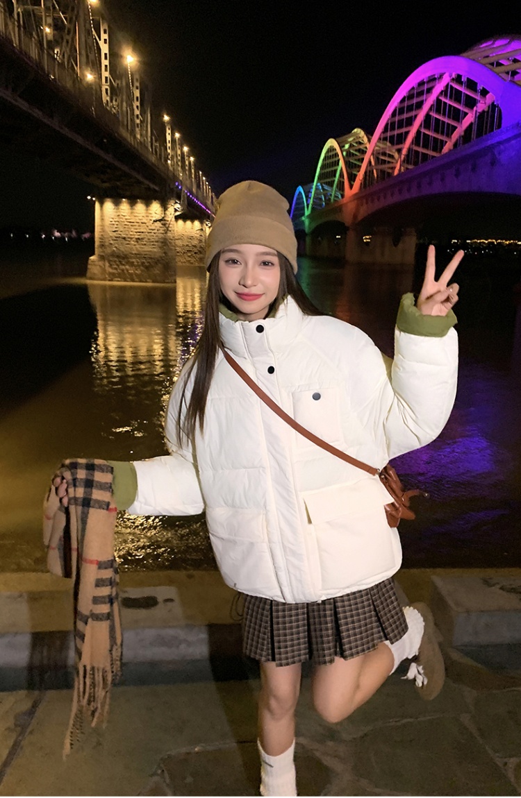 Commuting mixed colors cotton coat fashion coat