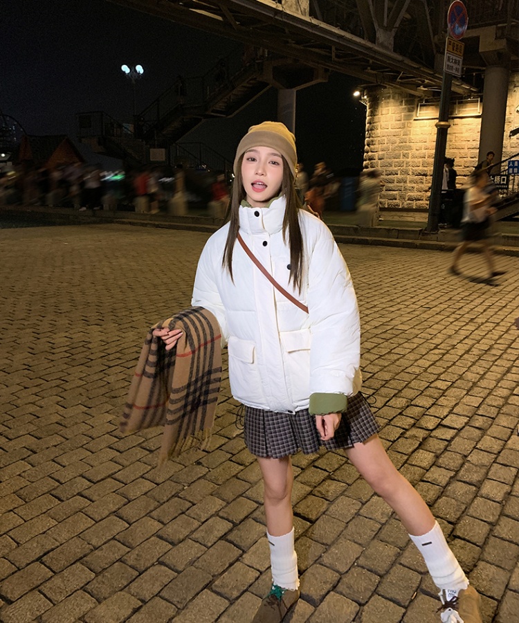 Commuting mixed colors cotton coat fashion coat